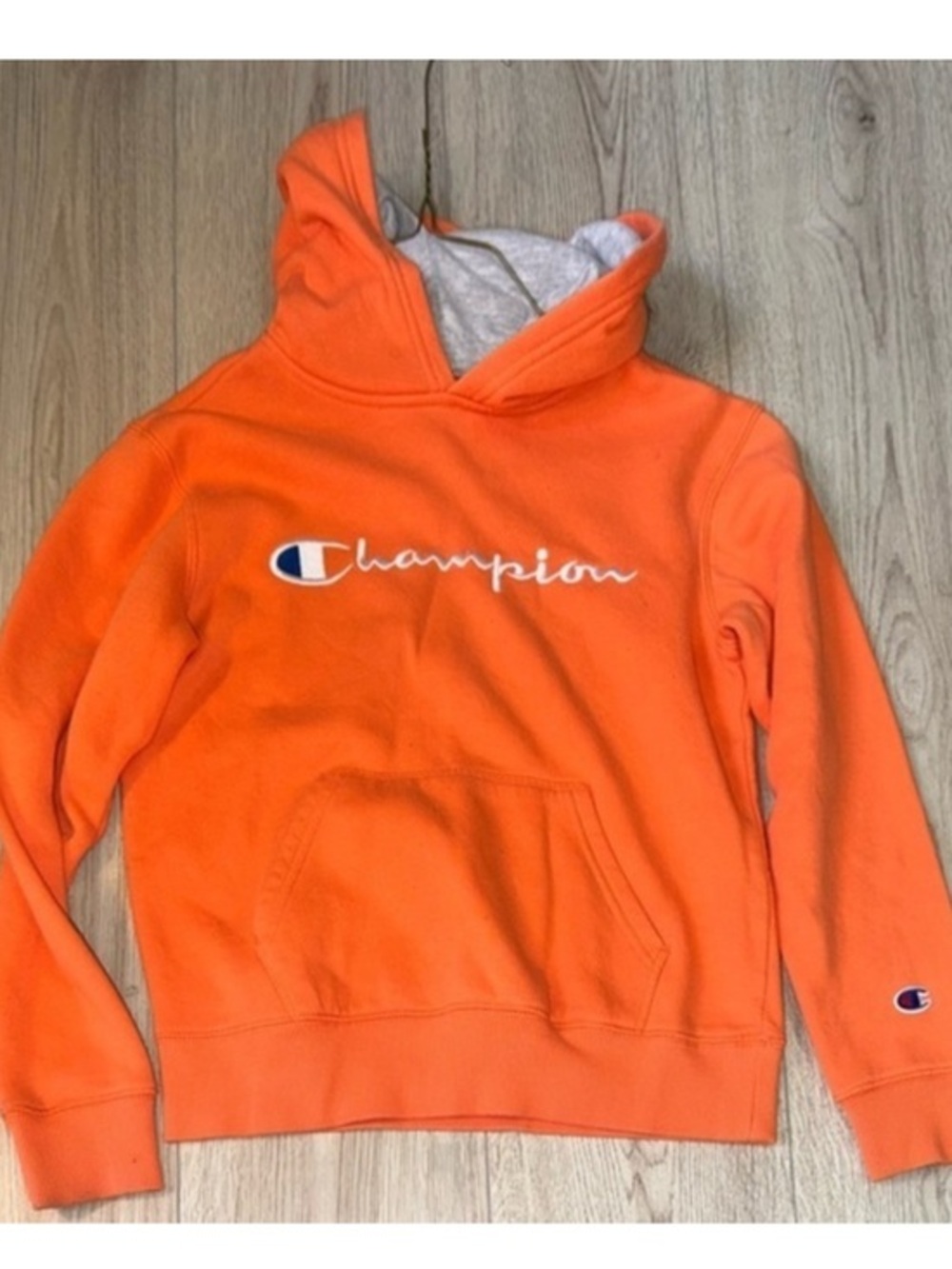 Champion Orange Pullover hoodie sweatshirt hooded sweater